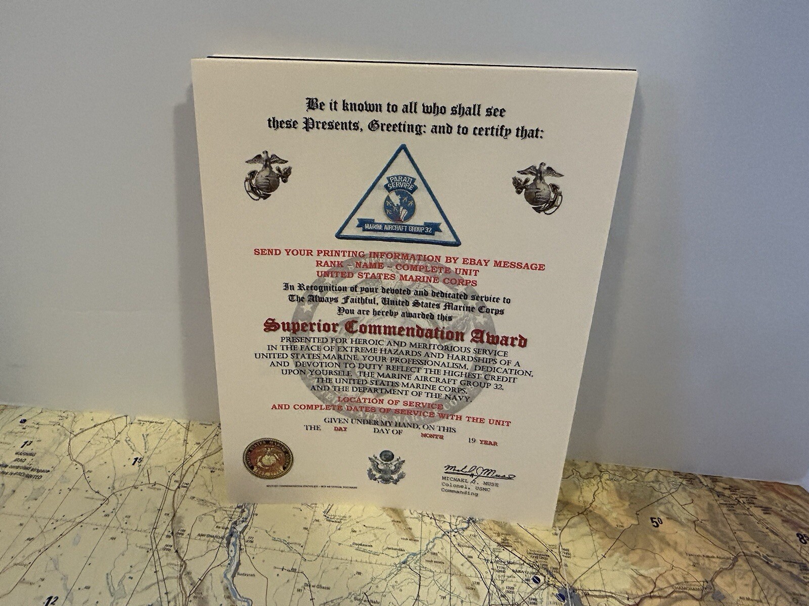 U.S.M.C. / MARINE AIRCRAFT GROUP 32 - SUPERIOR COMMENDATION AWARD
