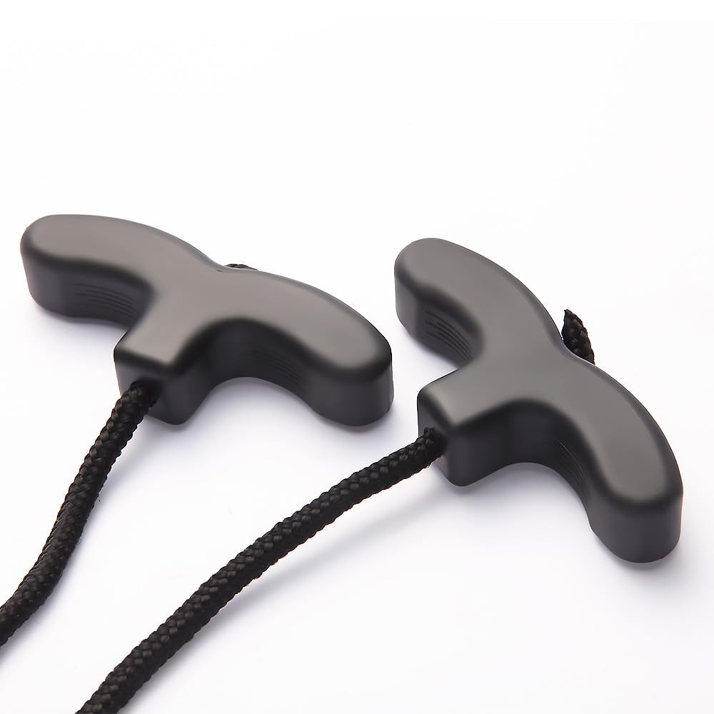 AHOSOUTLY Crossbow Pull Cord Cocking Rope Device Double Handle Black