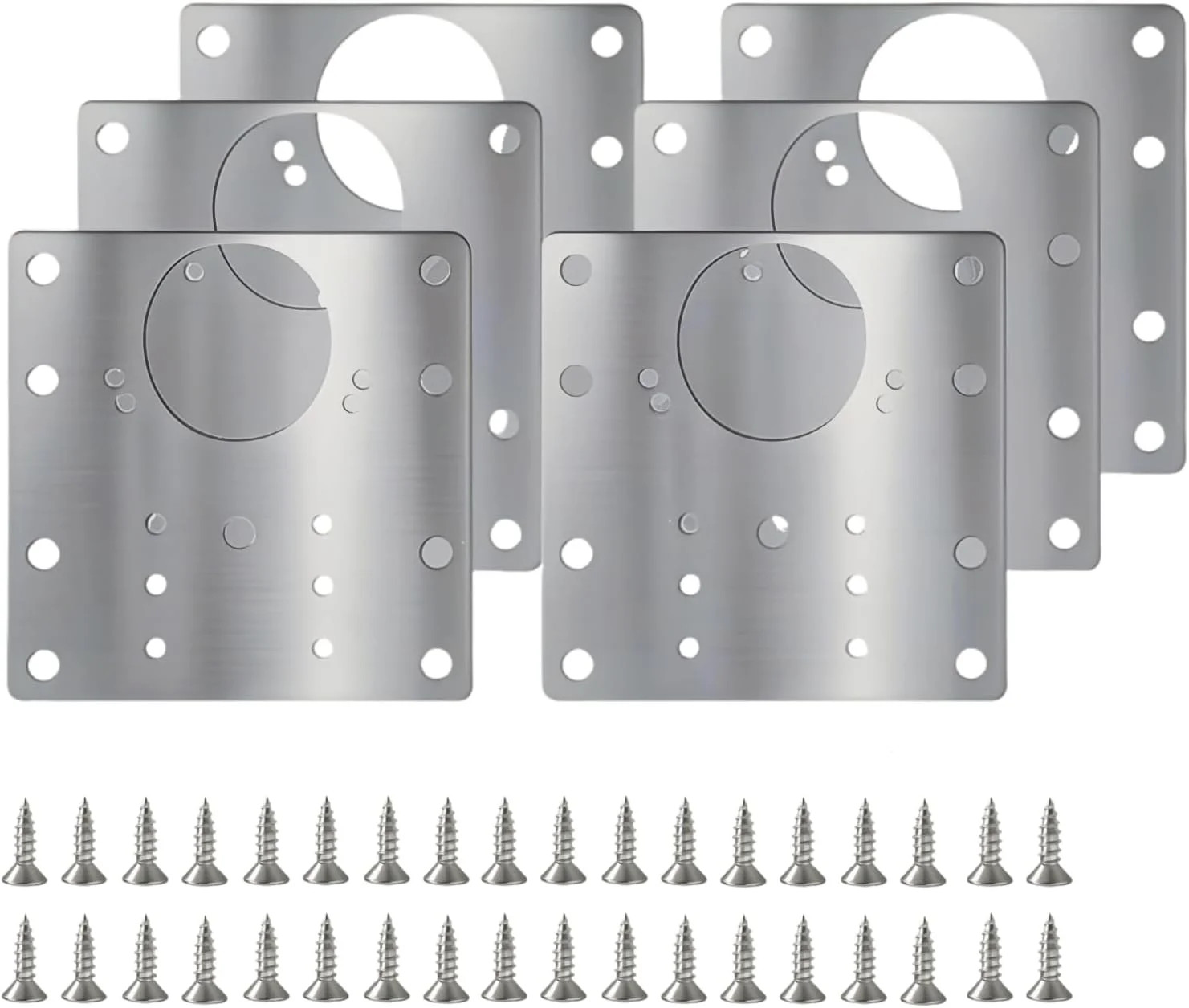 6PCS Cabinet Hinge Repair Plate Kit: FOGZUVR Durable Door Hinge Repair Kit Plate