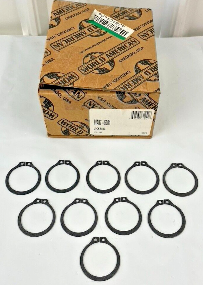 (10pk) World American Air Brake Camshaft Snap Lock Ring ; 1-3/8" ID , 1-1/2" OD