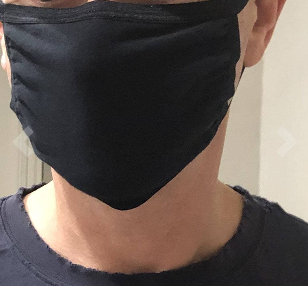 4-Pack Black White Cotton Adult Face Masks - Reusable Washable Unisex