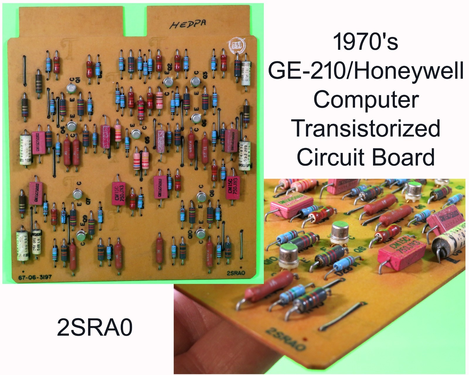 Vintage 1970's Transistorized Circuit Board – GE-210/Honeywell Computer (2SRA0)