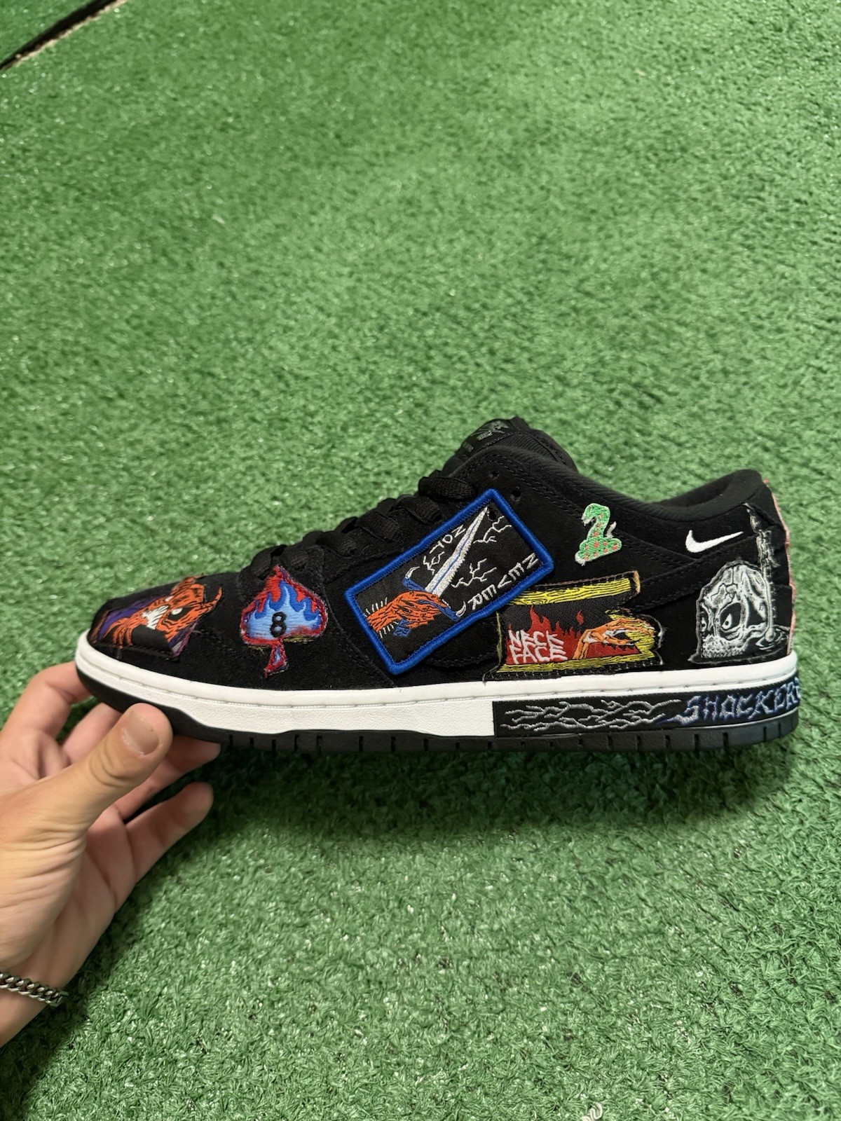 Nike SB Dunk Low Pro Neckface Black Skateboarding Shoes US Size 10