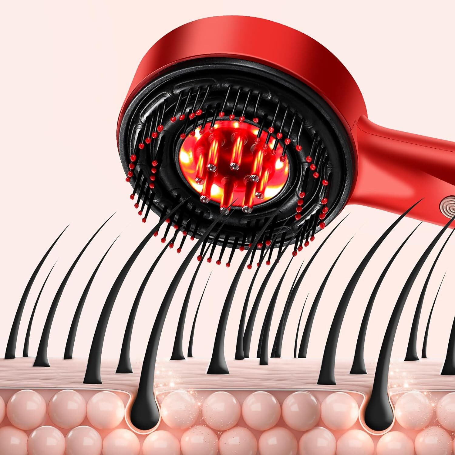 Red Light Therapy Hair Oil Applicator Electric Scalp Massager Brush Massage Comb