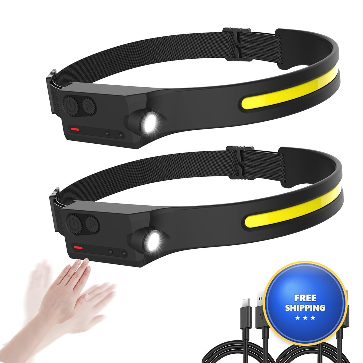 Pristar LED Rechargeable Headlamp Motion Sensor