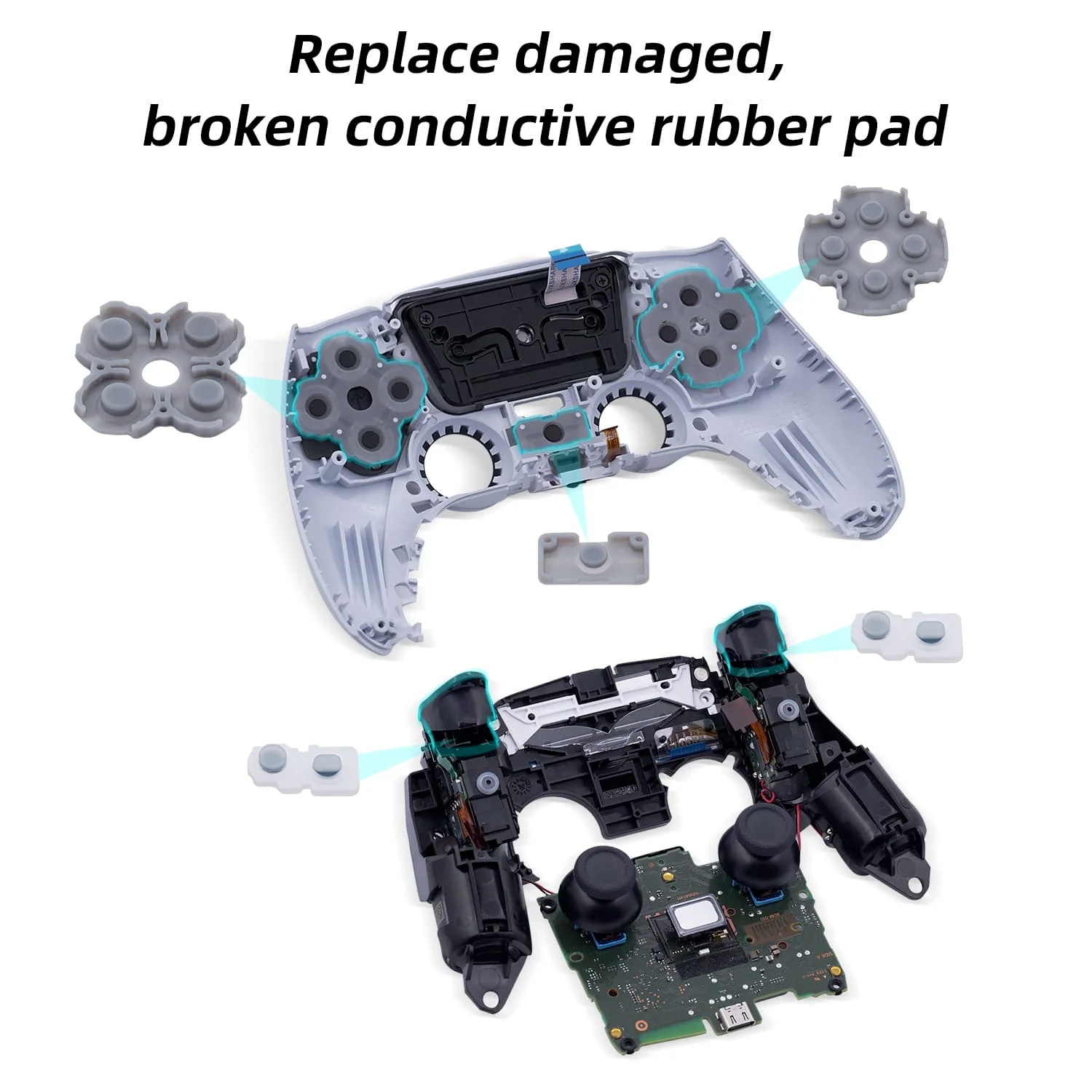Replacement Conductive Rubber Silicone Pads Button BDM-010 for Playstation 5 PS5