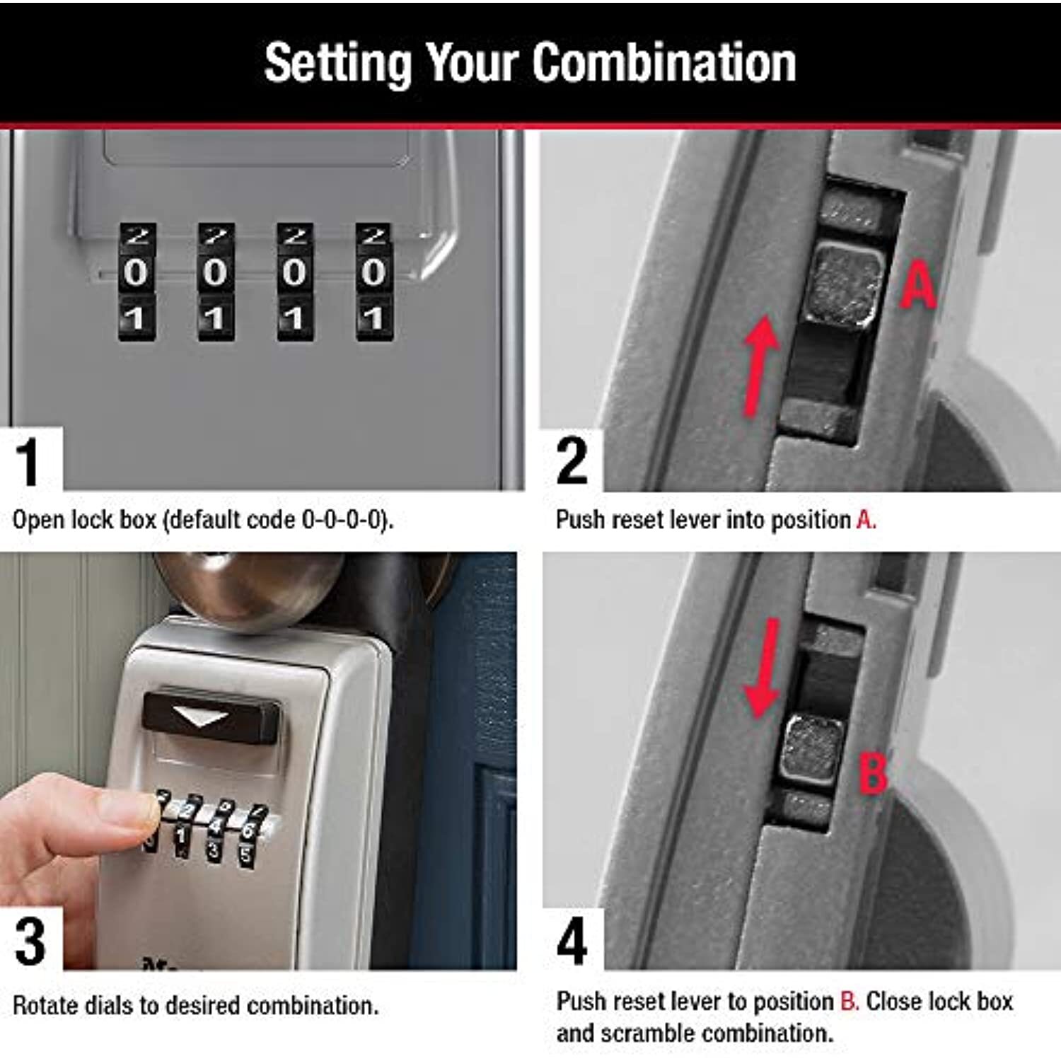 Master Lock 5420D Set Your Own Combination Portable Lock Box with Adjustable