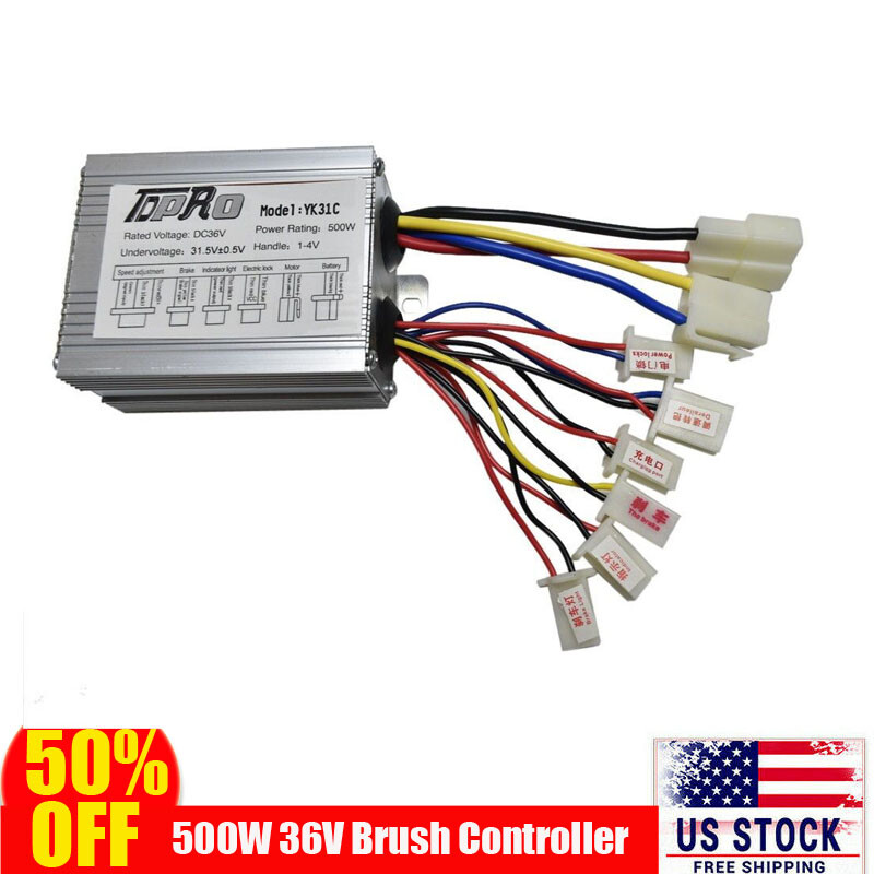500W Motor Speed Controller DC 36V for Electric E-bike Scooter Bicycle Brush NEW