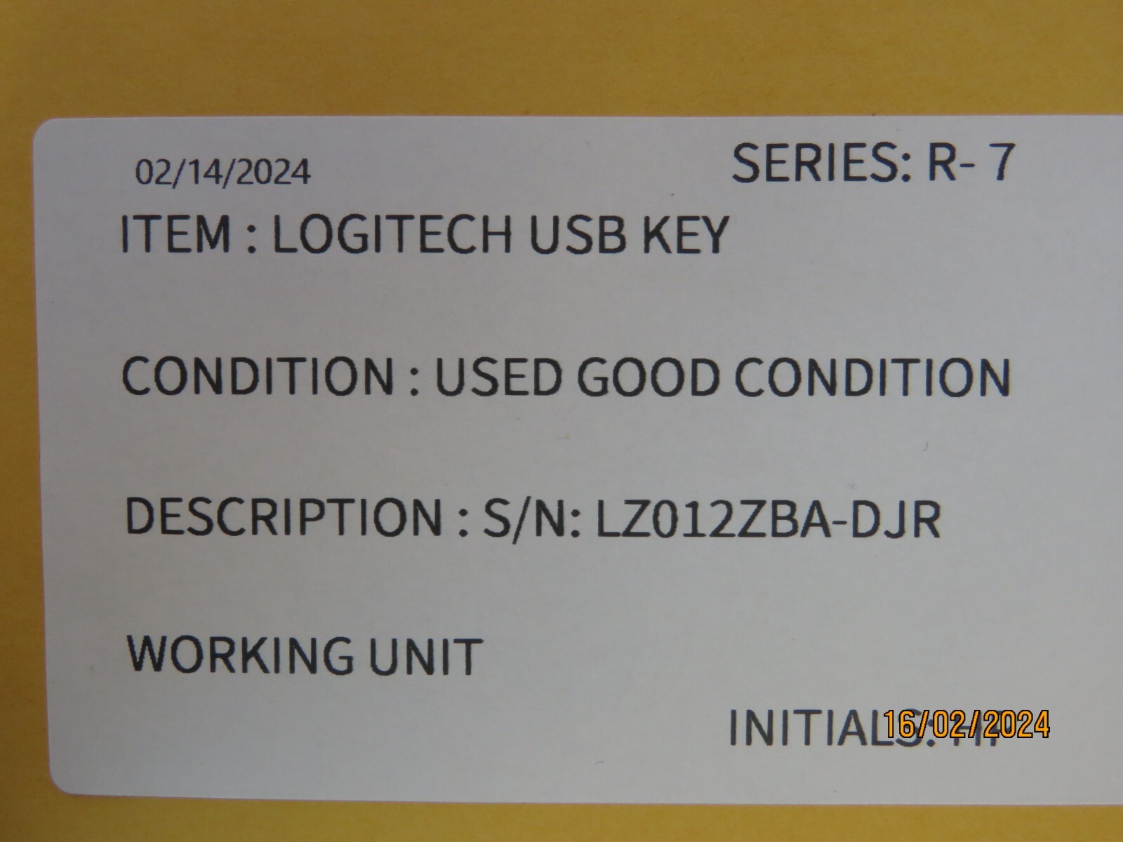 Logitech USB Wireless Key UC010 (R7)