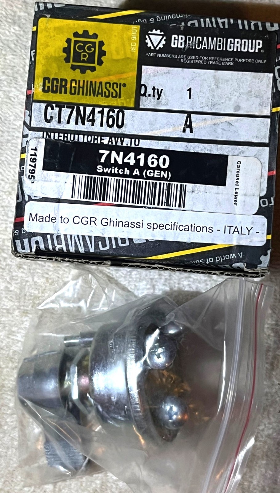 CGR CT-7N4160 Starter Switch