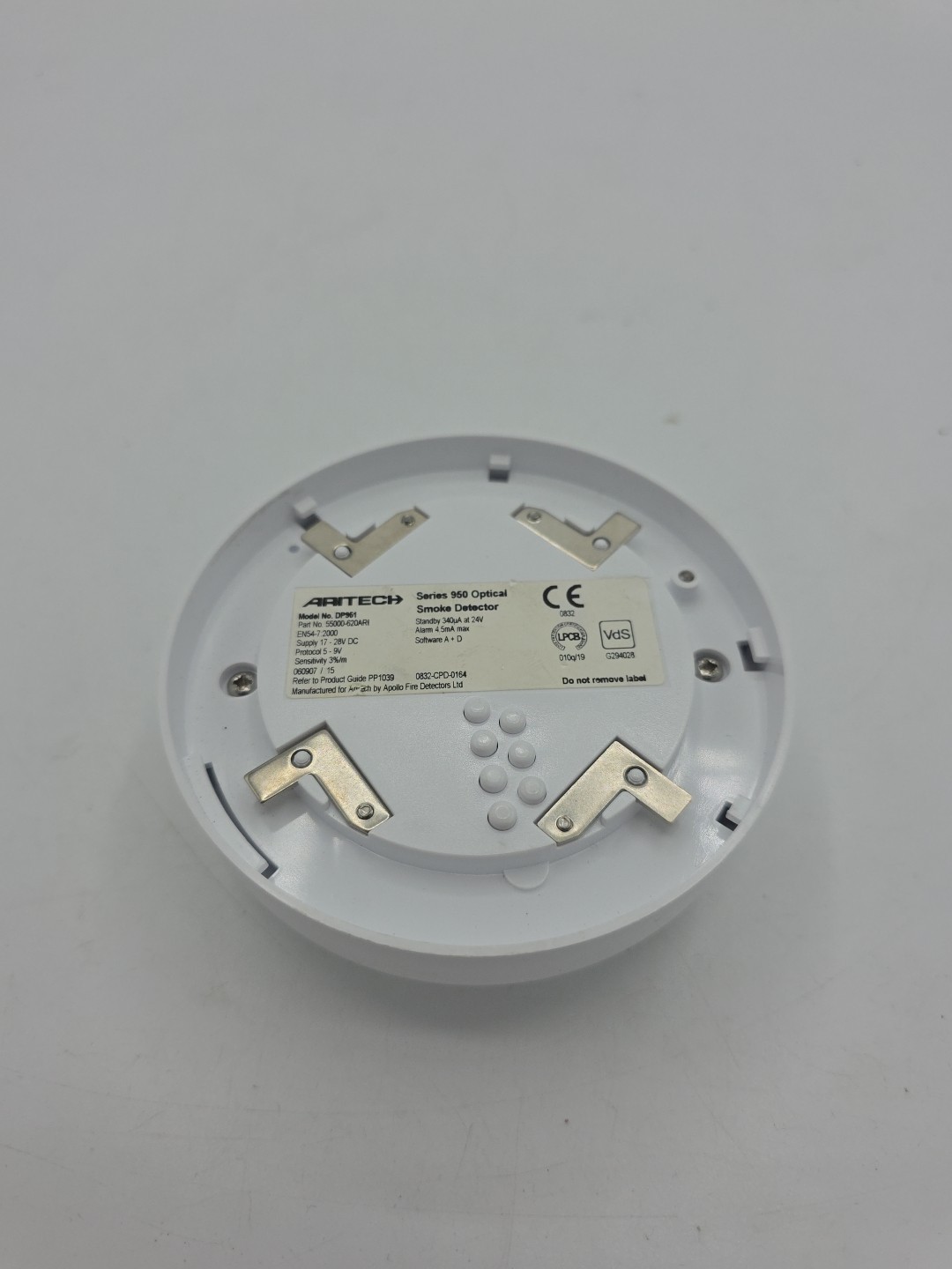 ARITECH OPTICAL SMOKE DETECTOR 950 DP961 SMOKE SENSOR DETECTOR