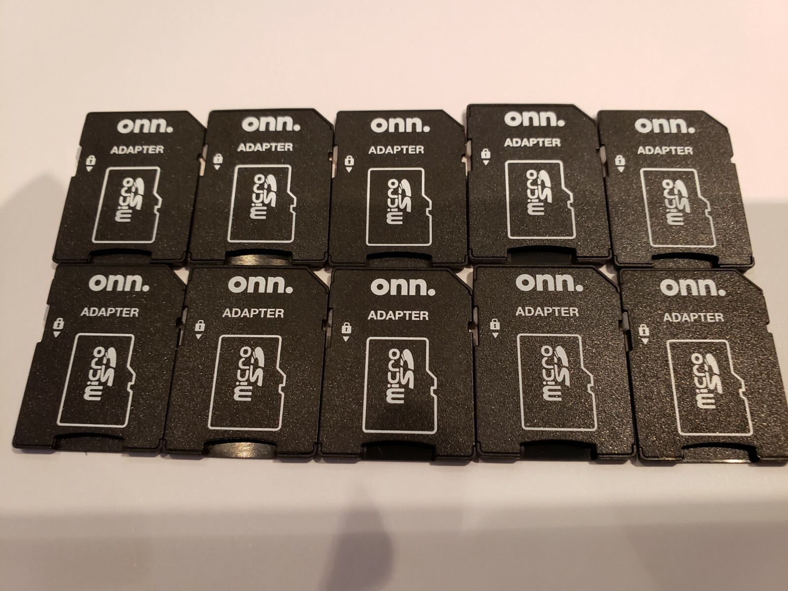 Genuine ONN Micro SD to SD HC SDHC Memory Card TF Adapter - NEW (LOT OF 10)