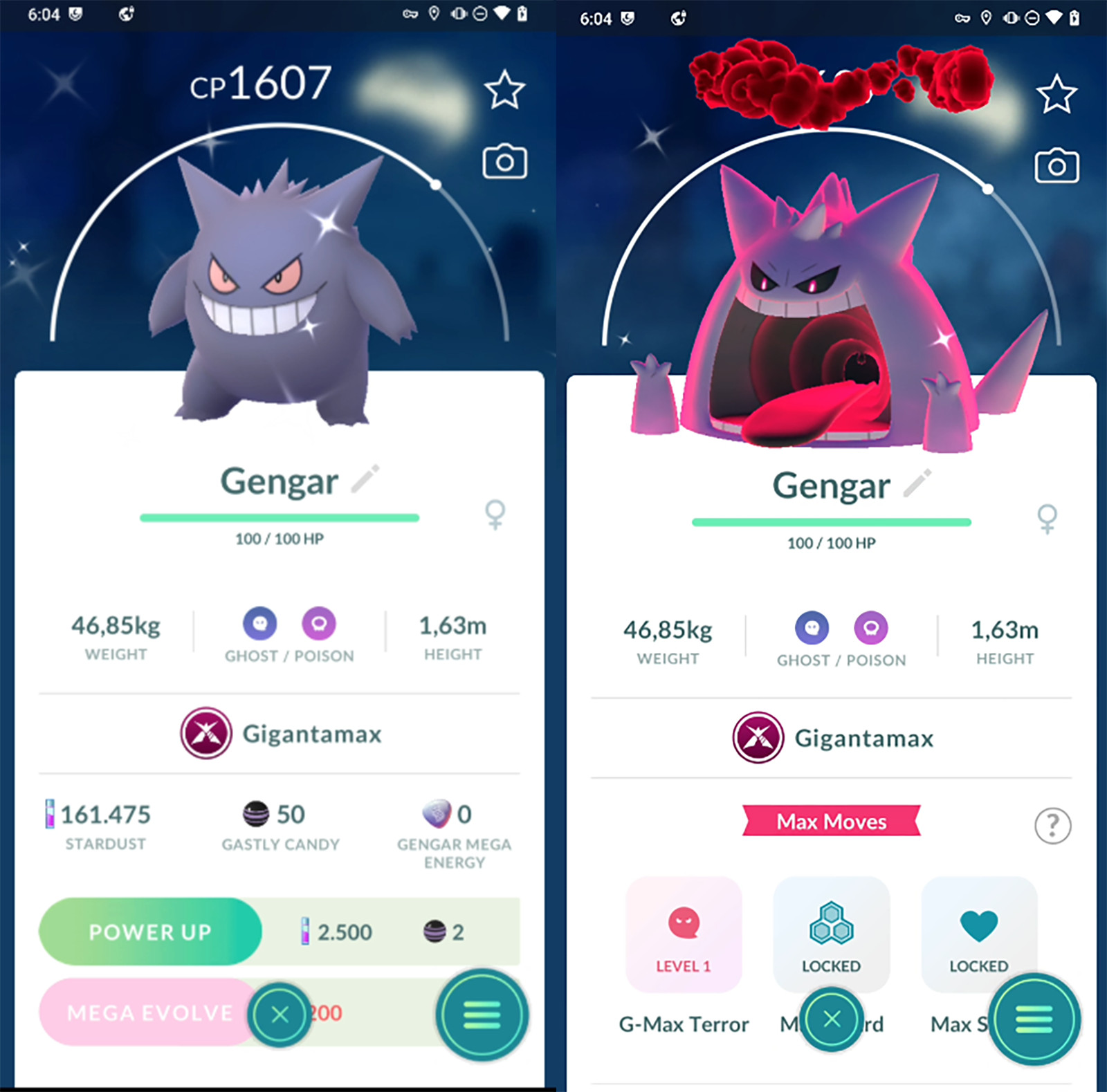 Shiny Gengar Gigamax -  MlNl P T C - Read Description