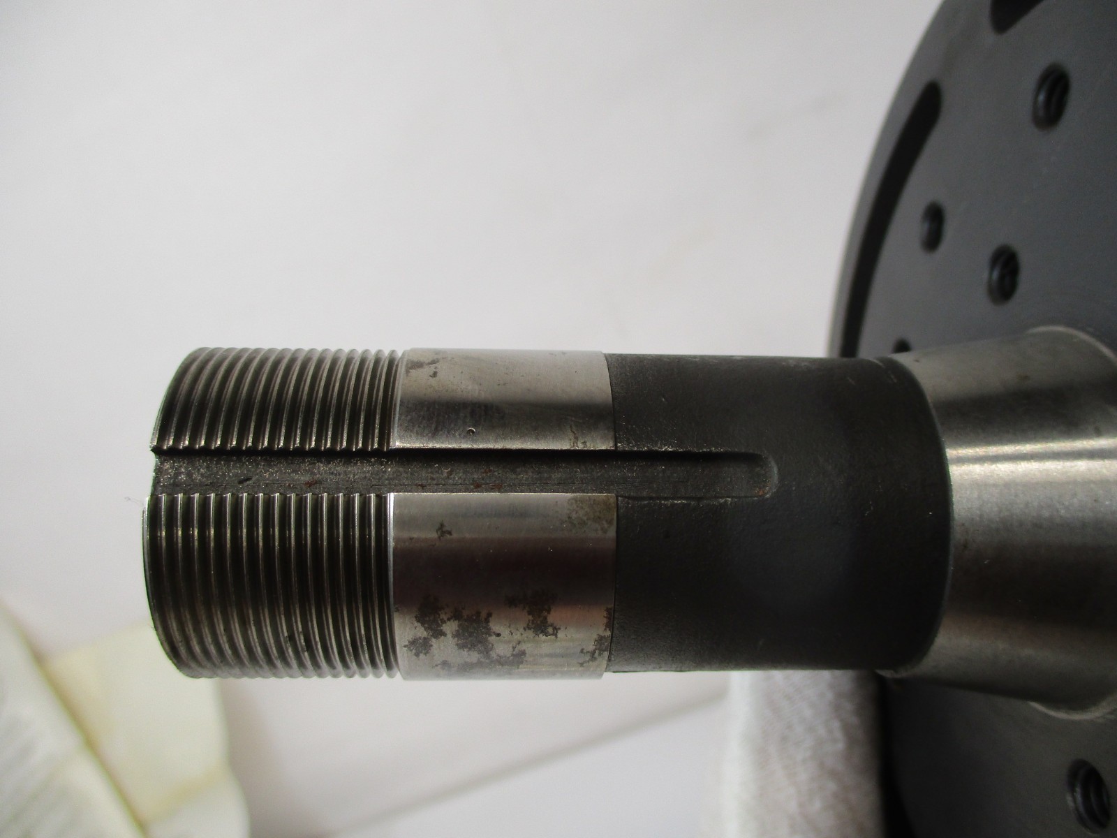 SIMCO Micro Grind Face Plate Assembly & Vee Block Mounted w/ 5C Mount in VGC