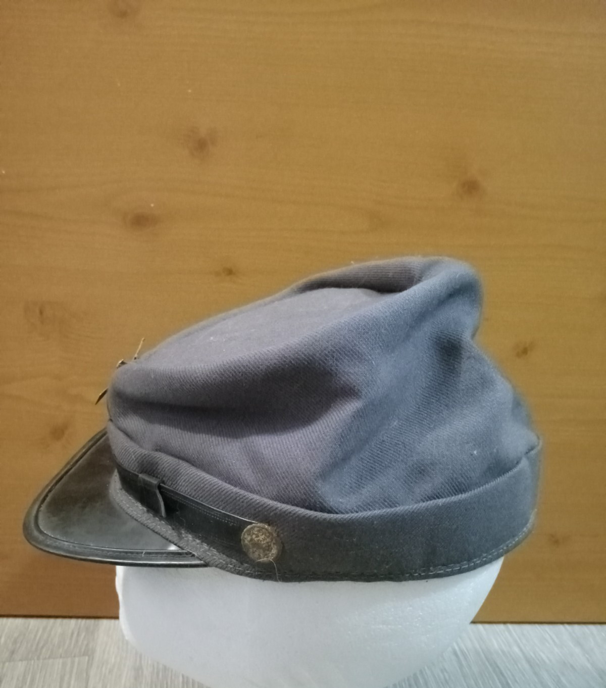Vintage Civil War Reenactment Confederate CSA Grey Hat Cap Small