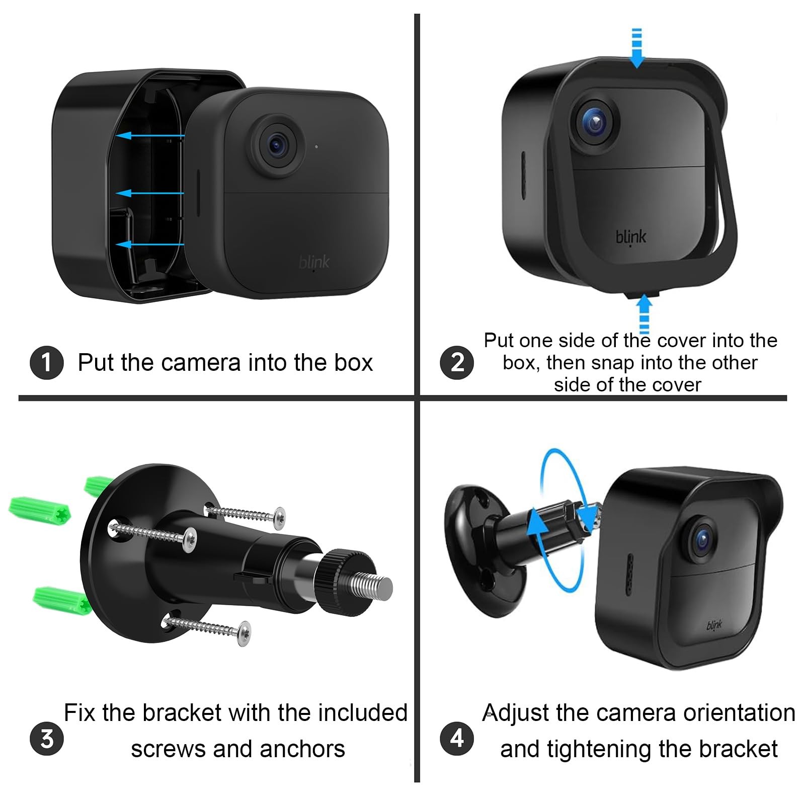 Wall Mount Bracket for 3 Pack (For the 4th & 3rd Gen & 2K+ new model), Black