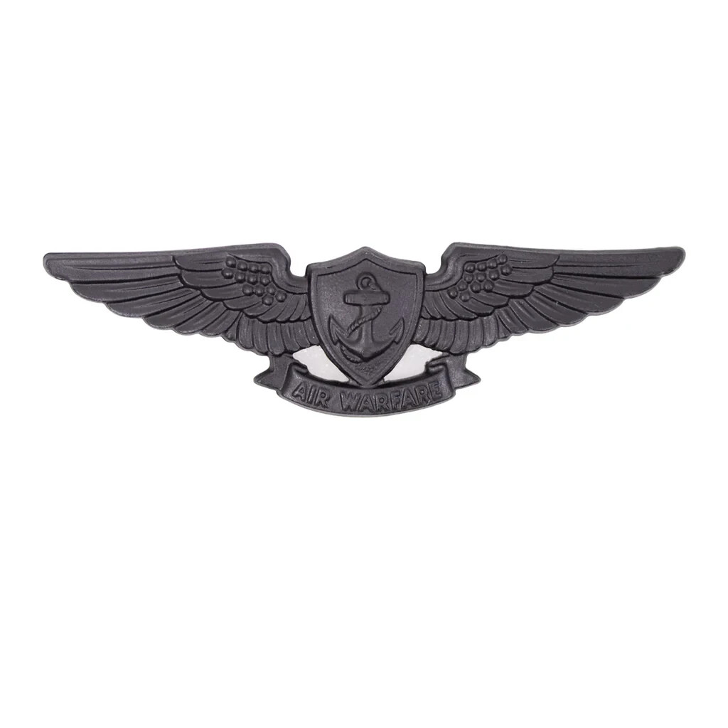 Enlisted Aviation Warfare Specialist (EAWS) Black Metal Finish ~ Regulation Size