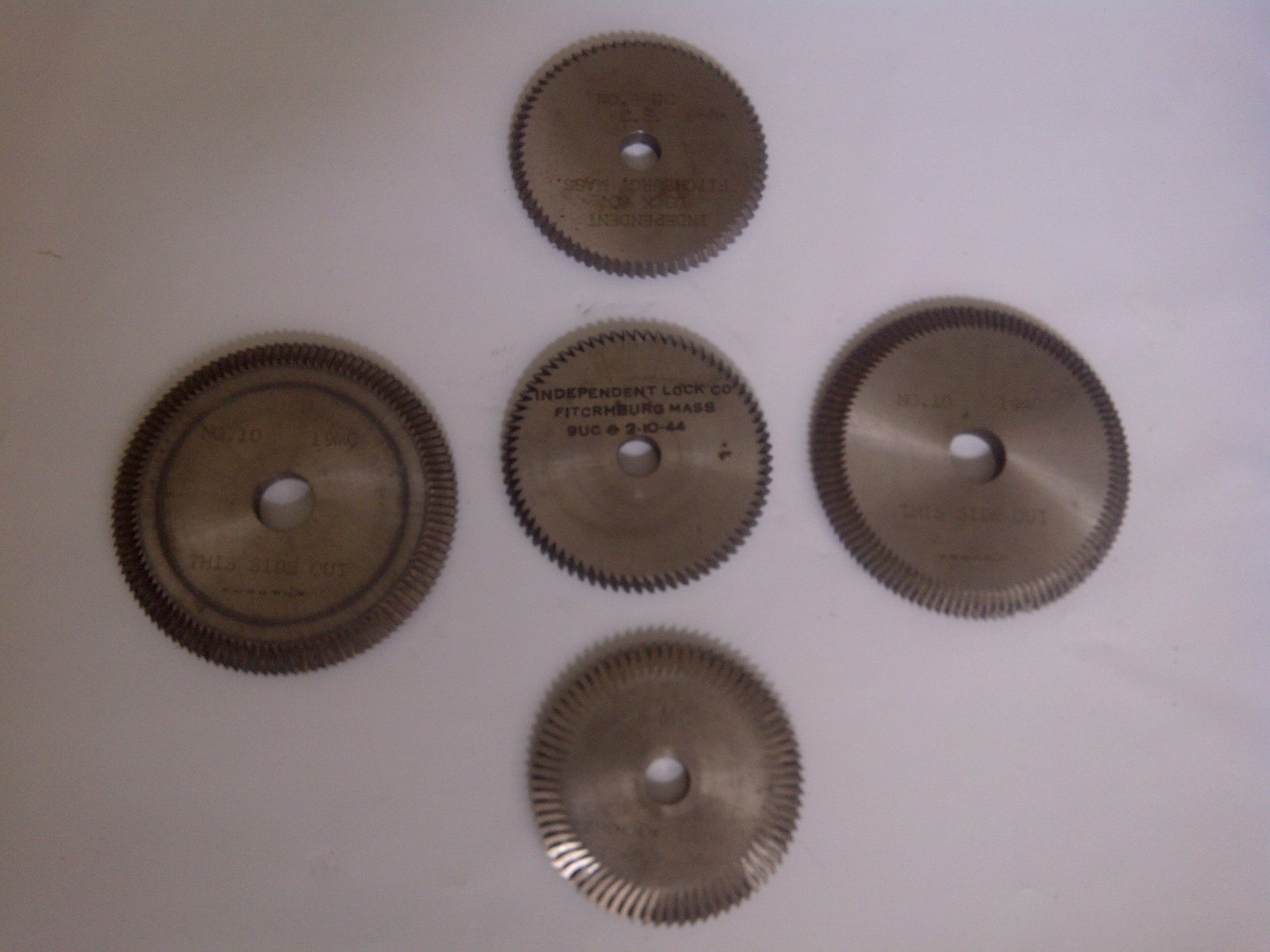 (5) ILCO 8-CU,9-UC,6MC,#10,CW-19MC . KEY CUTTING MACHINE MILLING CUTTER BLADE #6