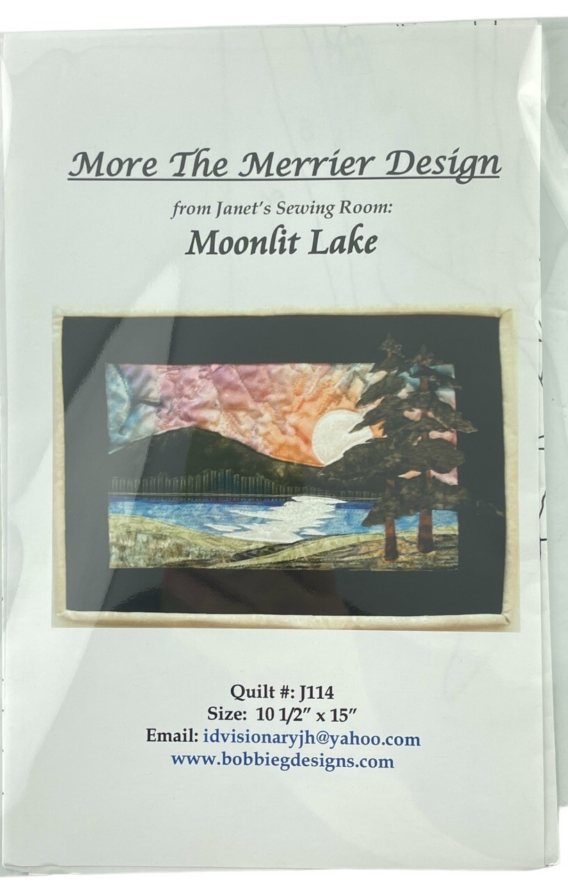 More The Merrier Design Quilt PATTERN Moonlit Lake Wall Hanging 10.5" x 15"