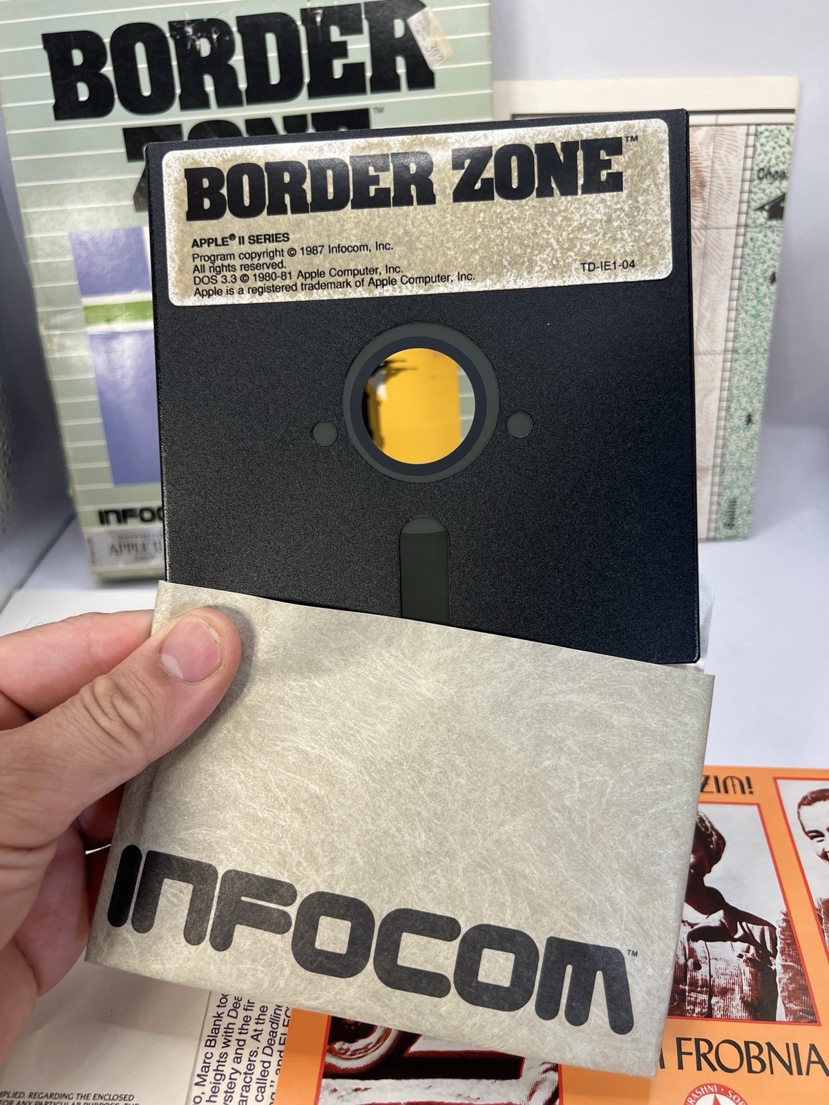 Vintage Border Zone Infocom Apple II Complete Box Set Big Box Untested