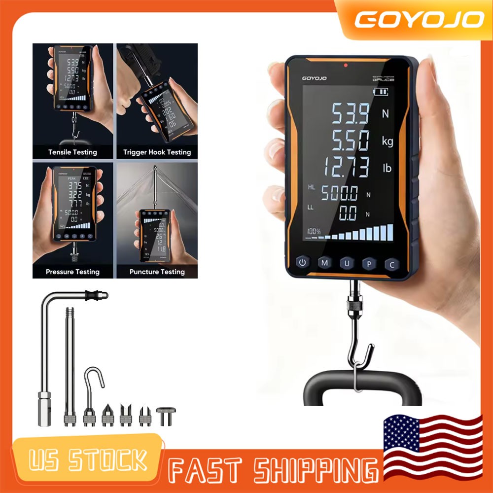 Digital Force Gauge 500N for Push-Pull Testing Force Dynamometer 0.5% Accuracy