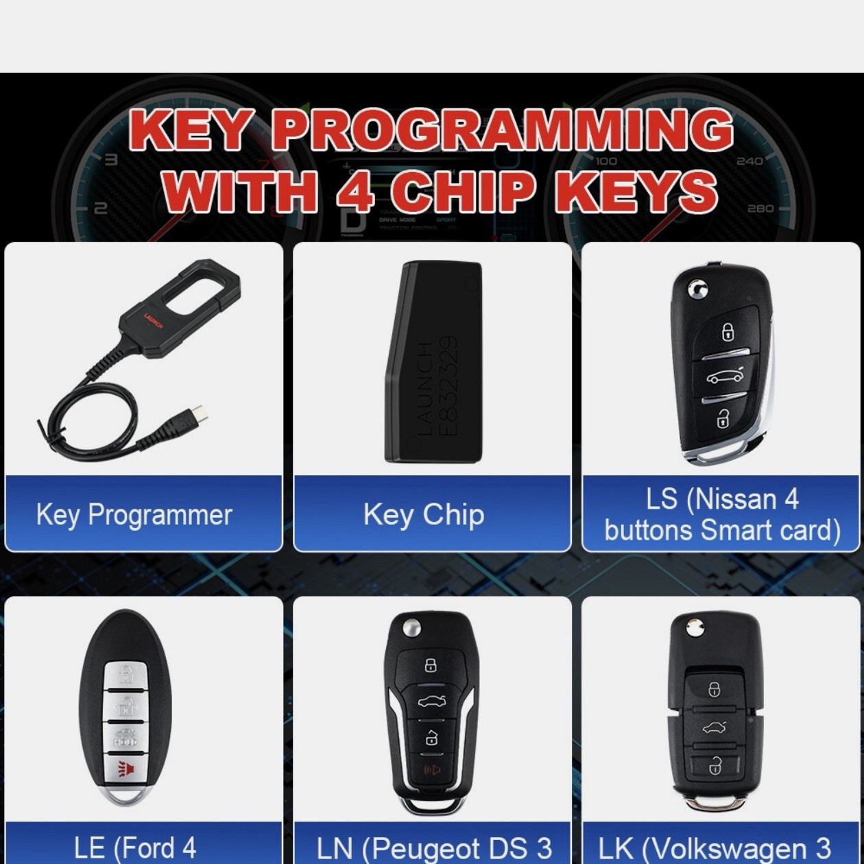 Launch X431 Key Programming Remote Maker w/ Smart Key for X431 PAD V IMMO PLUS