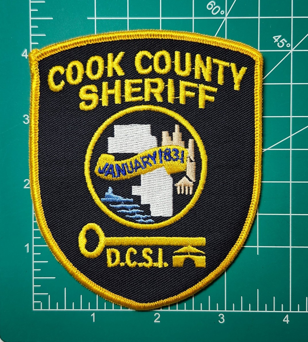 COOK COUNTY SHERIFF DCSI | Embroidered Shoulder Shield Patch [Chicago IL area]