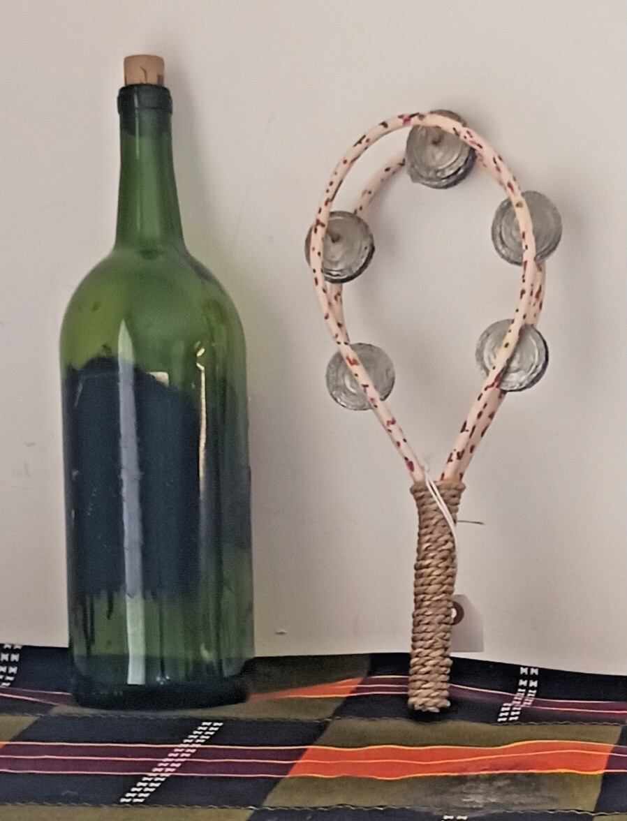 African-style reed-based disc rattle (sistrum)