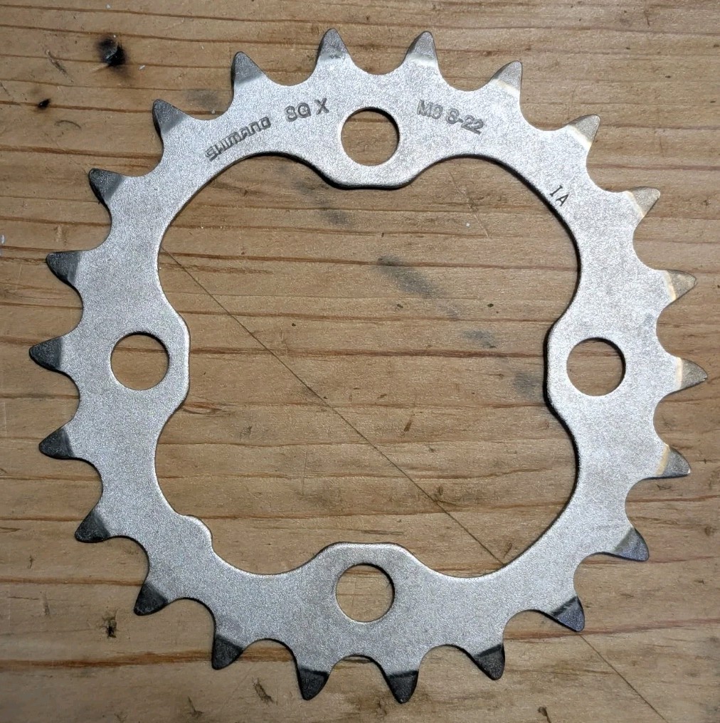 Shimano SGX M9 22T 64 BCD 4-Bolt Steel Chainring