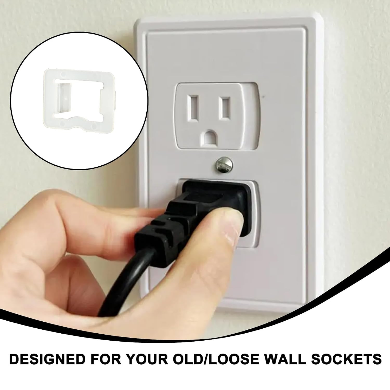 30 Pack Secure Plug Lock for Loose Outlets, Plastic Socket Tightener Insert - Un