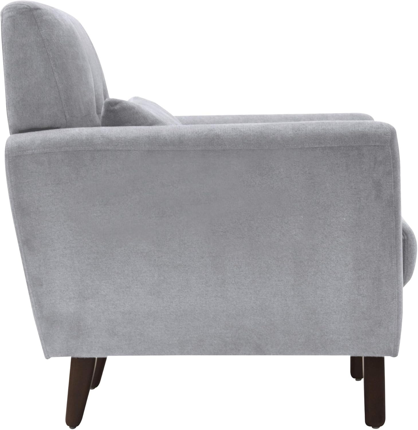 Artesia Midcentury Armchair - Easy Clean Microfiber, Light Gray