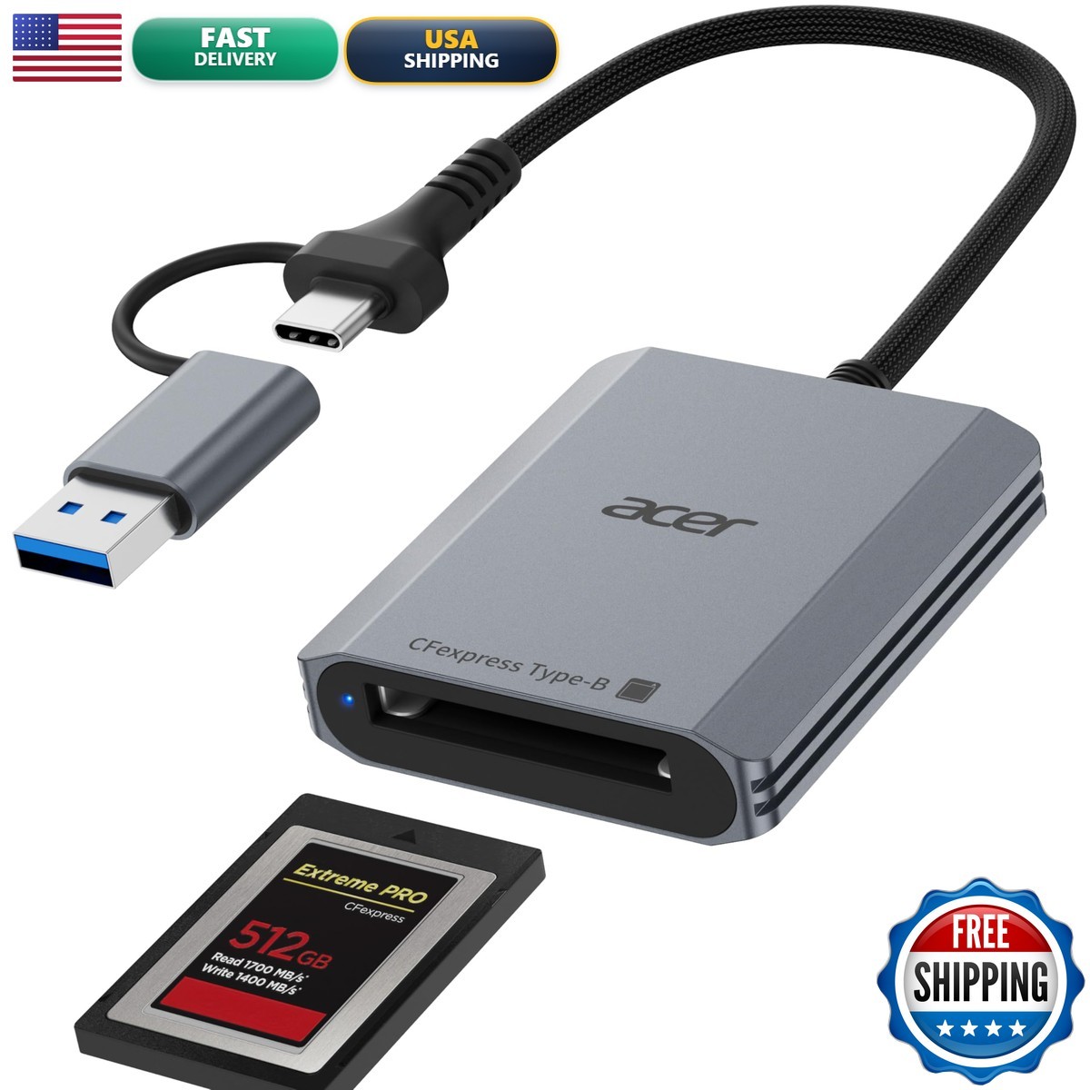 Acer CFexpress Type B Card Reader USB 3.2 Gen 2