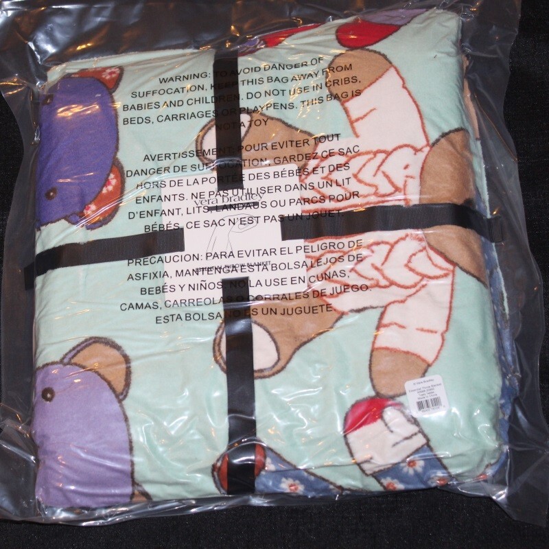 New VERA BRADLEY OUTLET Essential Throw Blanket Toasty Teddies