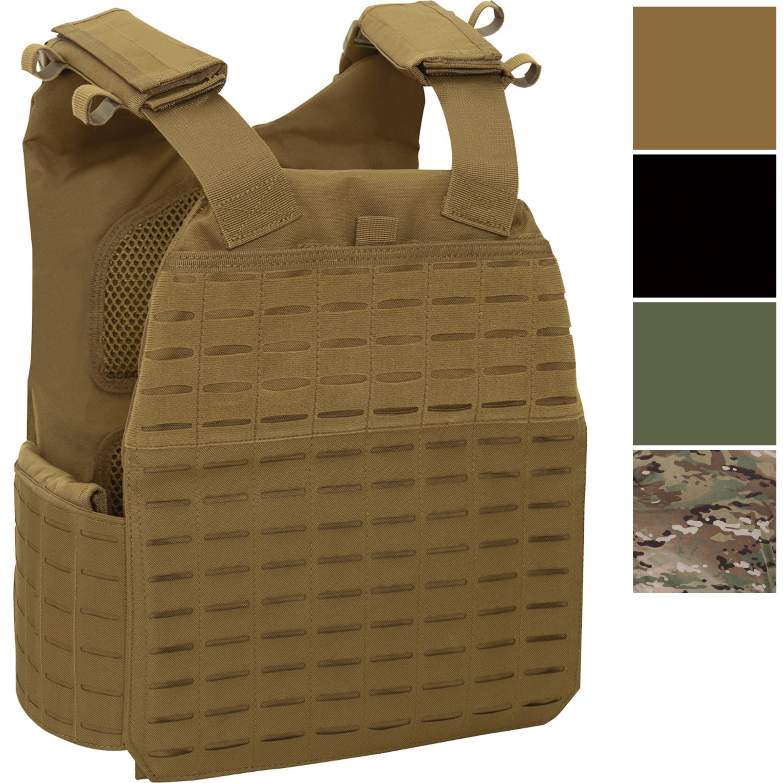 Rothco MOLLE Plate Carrier Vest Tactical Laser Cut Adjustable Combat Modular