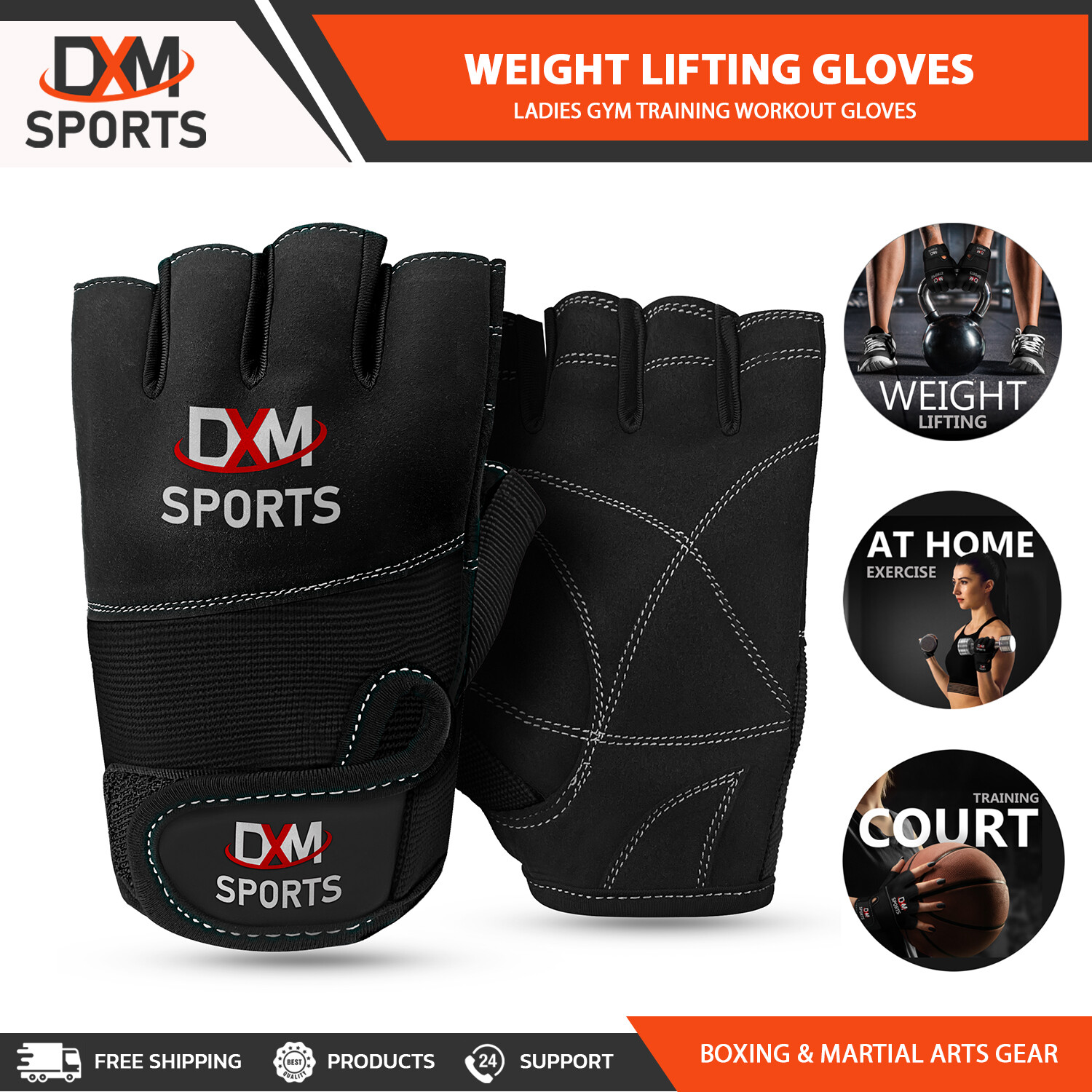 DXM Women Weight Lifting Gloves Gym Training Workout Bodybuilding Fitness Gloves