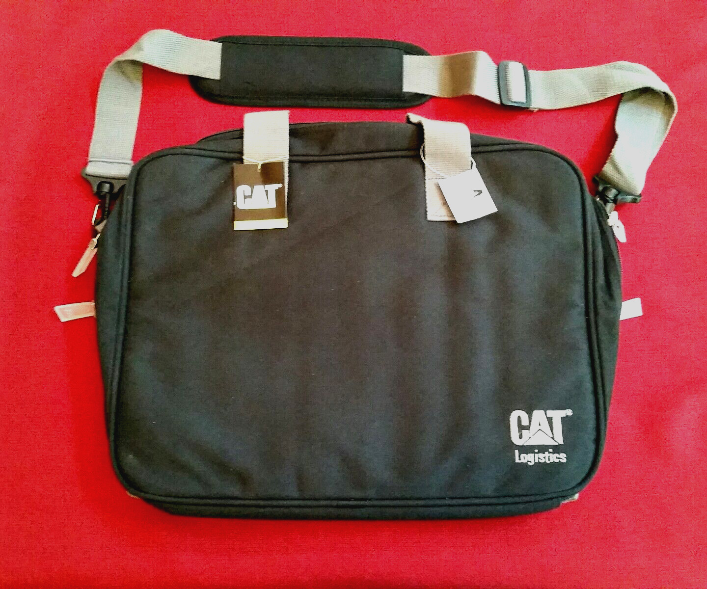Caterpillar Laptop or Book Bag Messenger Bag Briefcase  - Embroidered Wide Strap