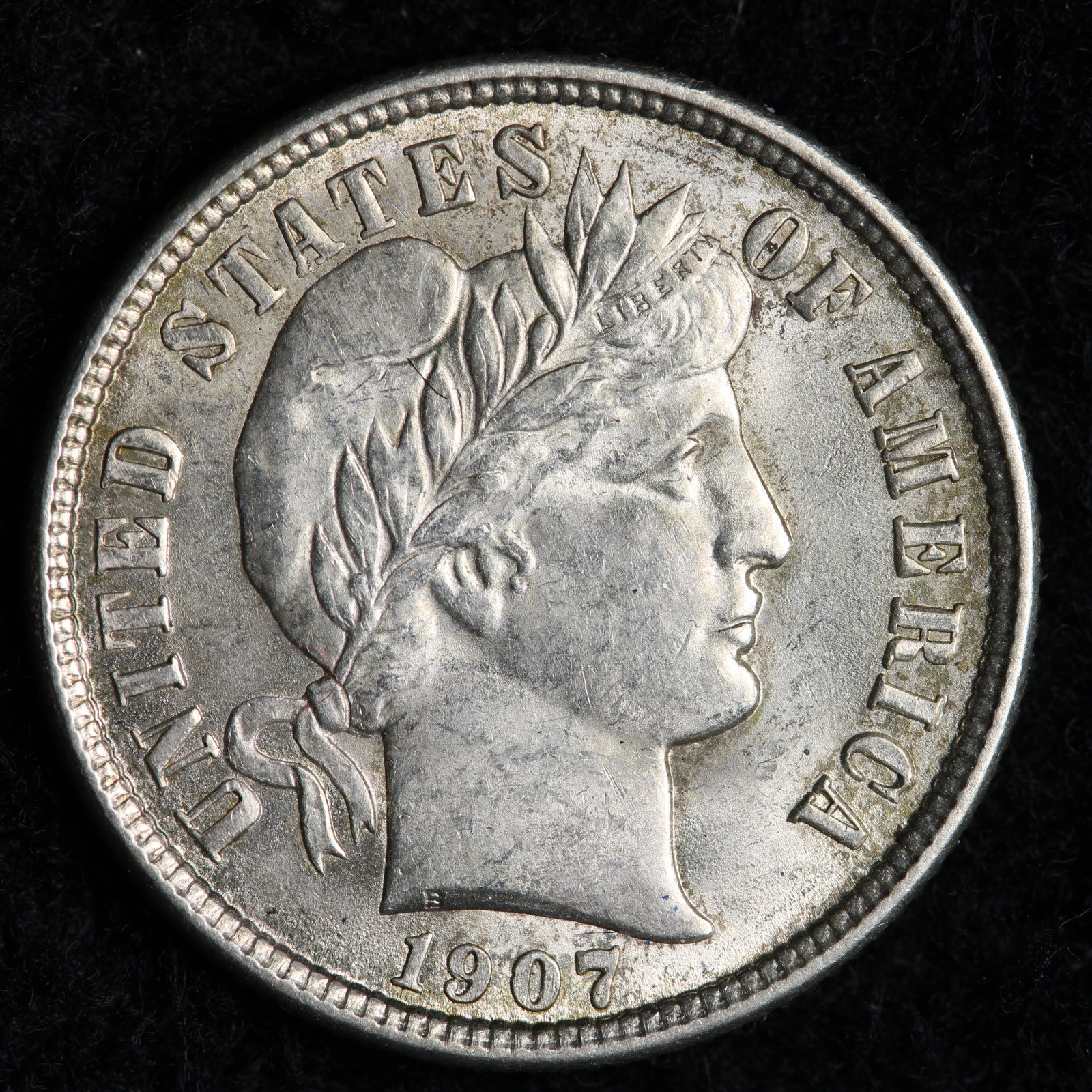 1907-D Barber Silver Dime UNC *UNCIRCULATED* MS E296 KQSLM