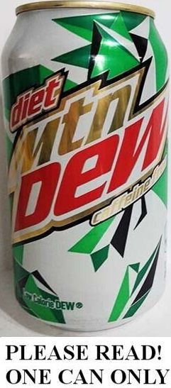Diet Mountain Dew Caffeine Free FULL NEW 12oz 355ml Can American 2021 USA