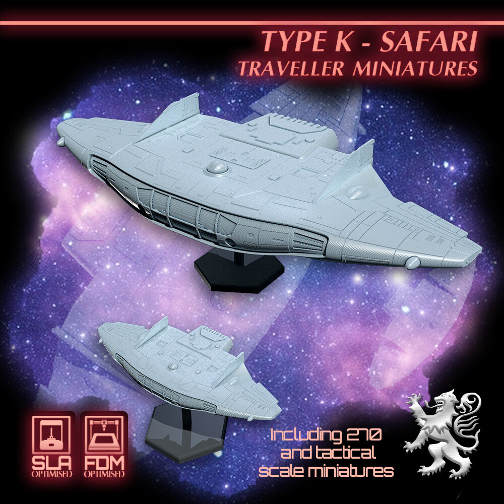 2nd Dynasty - 3D Printed Type K Safari  - 28mm - 1/270 & 1 inch Hex