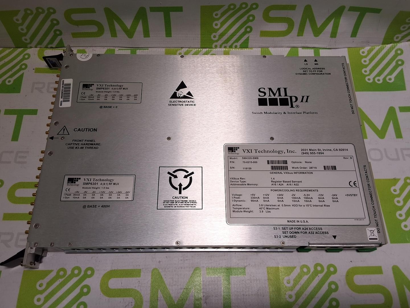 VXI TECHNOLOGY 70-0215-000 SM4320-SMB SWITCH MODULE & INTERFACE PLATFORM