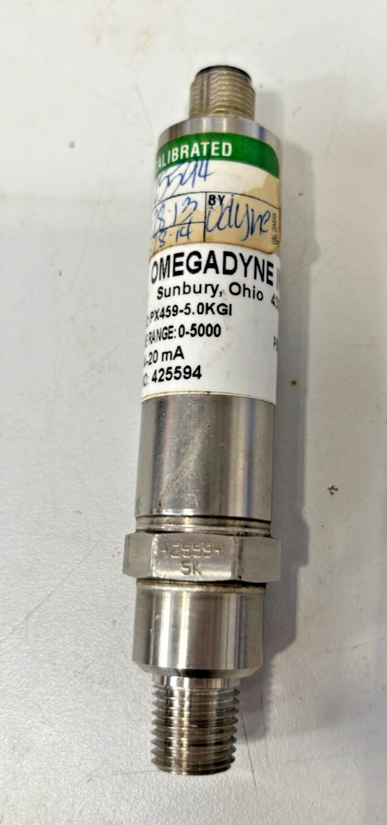 Omega PX459-5.0KGI Pressure Transducer 5000 PSI Gauge 4-20mA Sensor M12