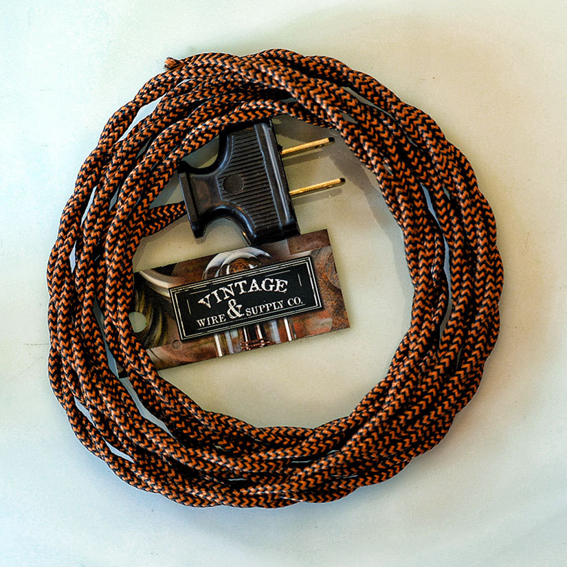 Copper Kettle Rewire Lamp Cord Cloth Twisted Wire - Fan Wire - Antique Wire Cord