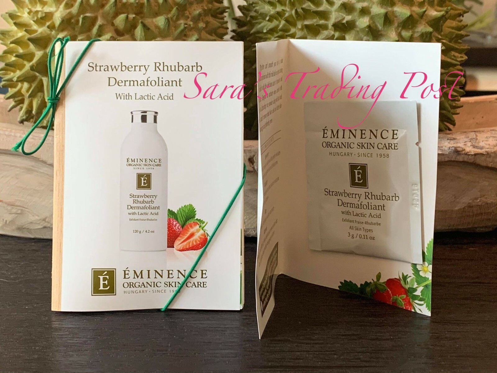 6 Eminence Strawberry Rhubarb Dermafoliant Samples 3g/.11oz each FRESH + Bonus🎁