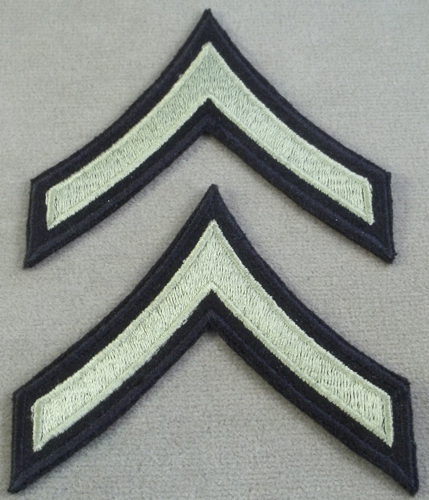 US Army WW II Private Sleeve Rank Insignia Reproduction Cut Edge Pair