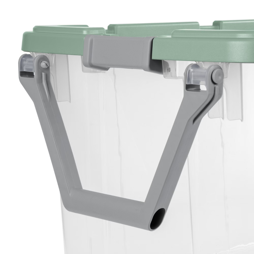 Extra Large Wheeled Storage Bin, 160 Quart Durable Clear Storage Container
