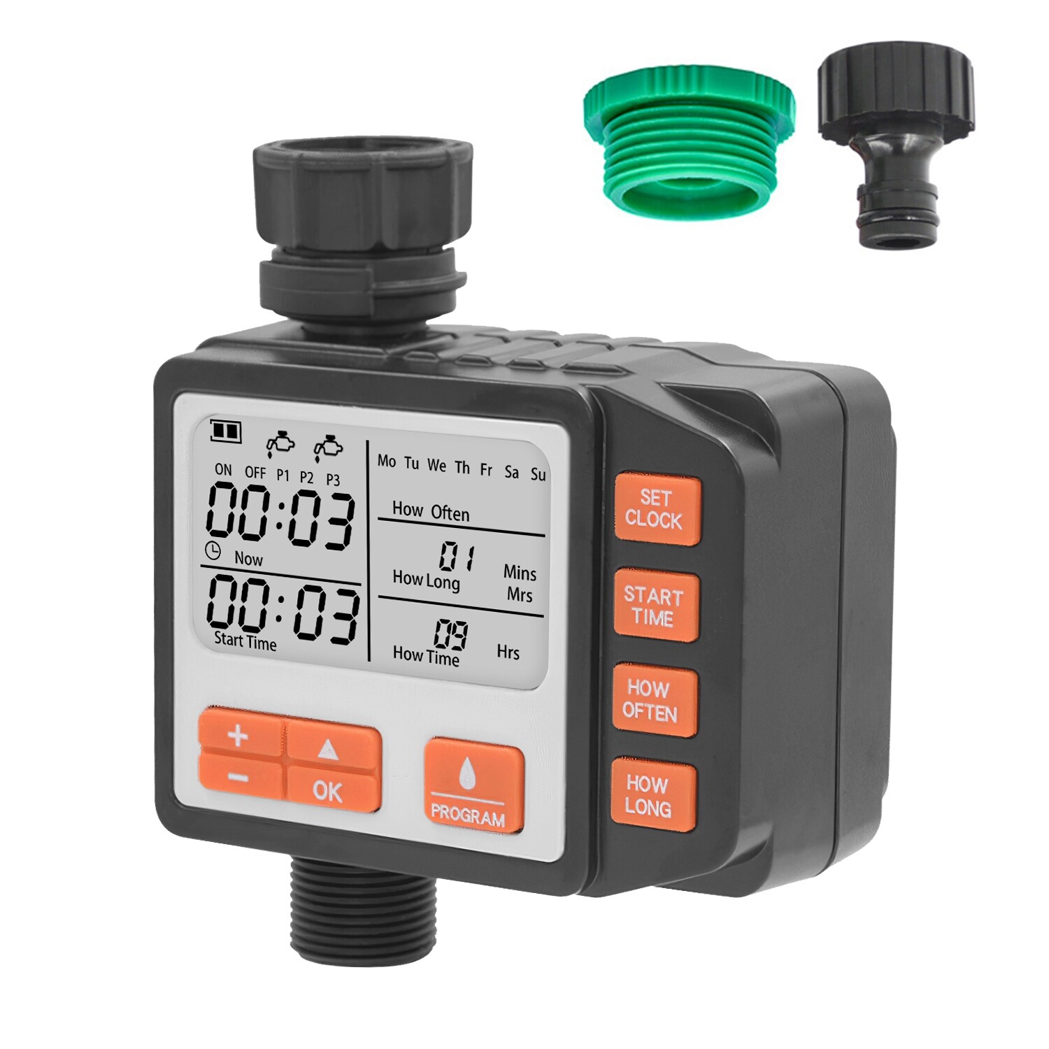 Garden Lawn Irrigation Sprinkler Timer w/ 3 Watering Programs Watering System