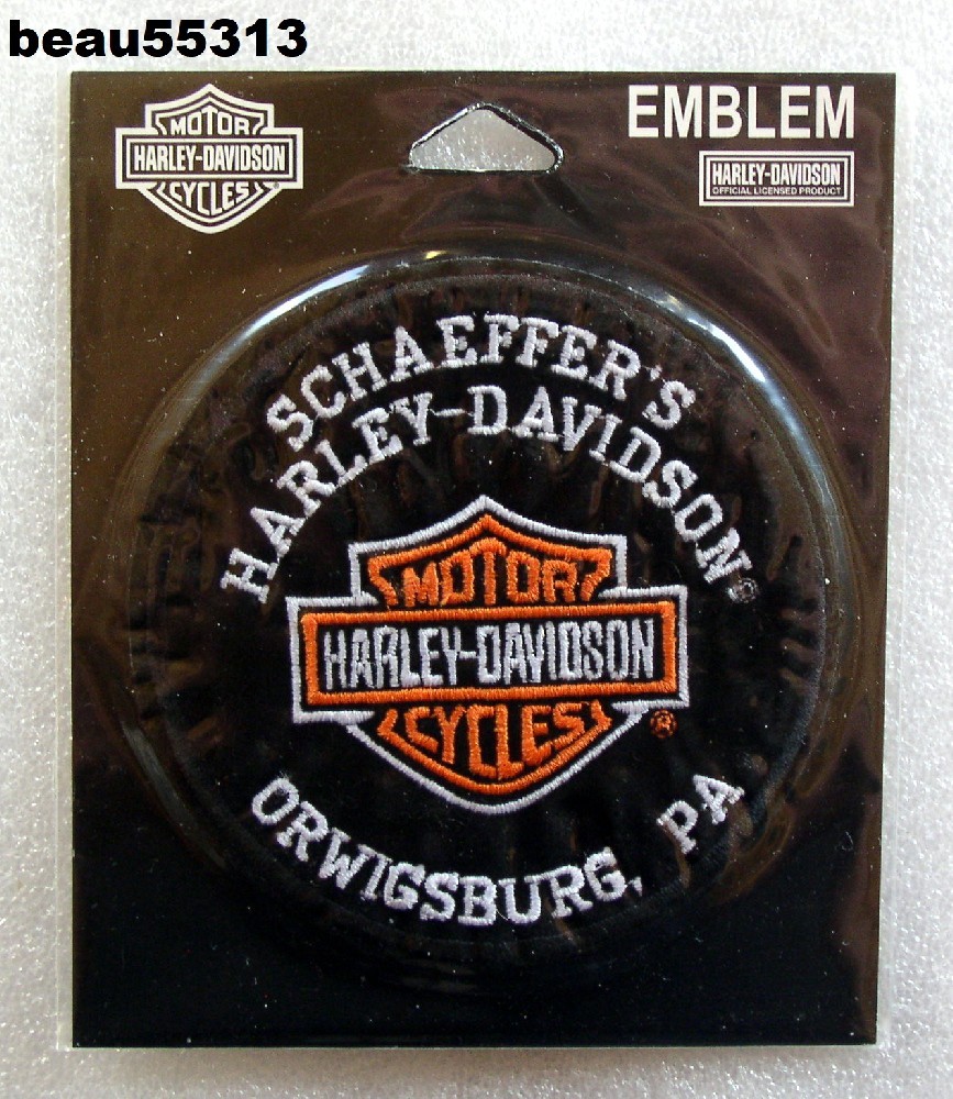 ⭐SCHAEFFERS ORWIGSBURG PENNSYLVANIA HARLEY DAVIDSON DEALER VEST EMBLEM PATCH