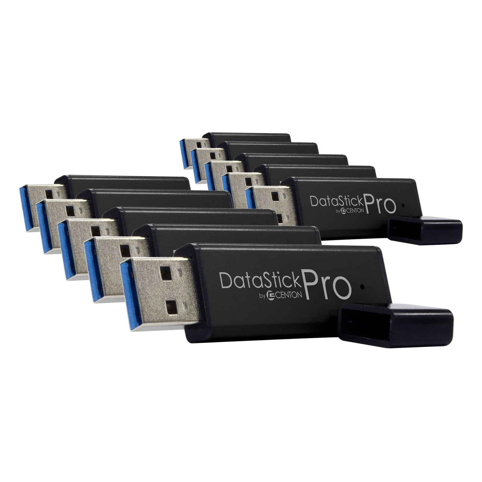 Centon S1U3P632G10B 32GB USB 3.0 Flash Drive Black 10-Pack
