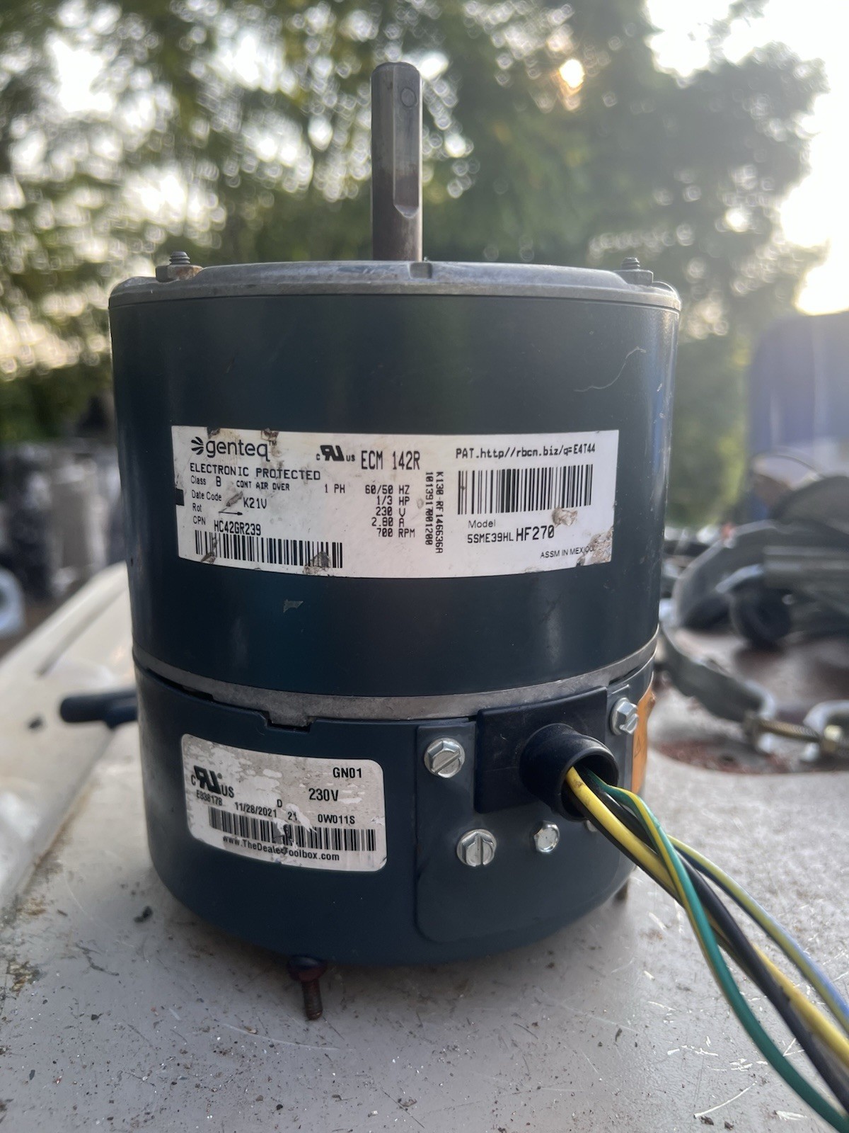 GENTEQ 5SME39HLHF270 Condenser Motor