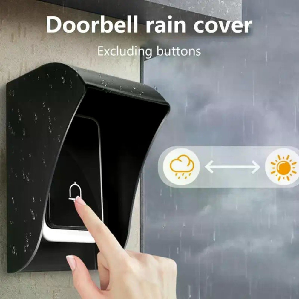 Waterproof Plastic Doorbell Cover Rainproof Protector Case for Patio and Garage